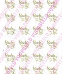 Eetbare Cupcakeprint Bride 2 - 24 cupcake rondjes