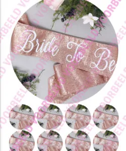 Eetbare Taartprint Bride 3 - 18 cm rond + 8 cupcake rondjes