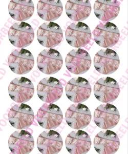 Eetbare Cupcakeprint Bride 3 - 24 cupcake rondjes