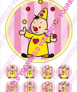 Eetbare Taartprint Bumba 2 - 18 cm rond + 8 cupcake rondjes