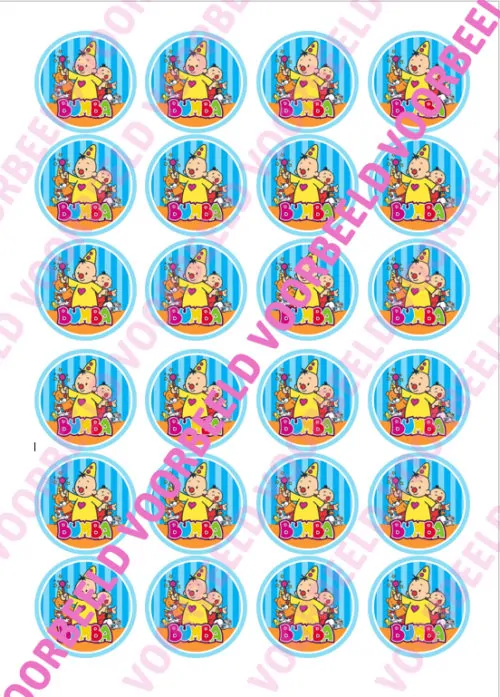 Eetbare cupcakeprint bumba 3 - 24 cupcake rondjes