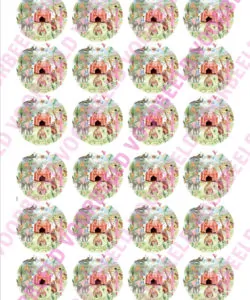 Eetbare Cupcakeprint Circus 1 - 24 cupcake rondjes