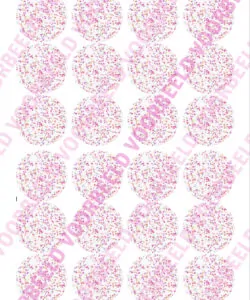 Eetbare Cupcakeprint Confetti 2 - 24 cupcake rondjes