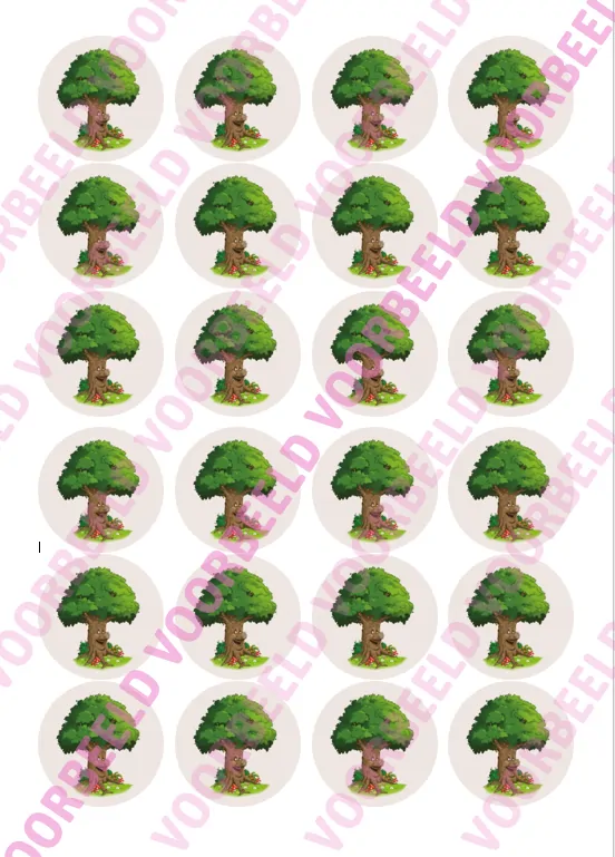 Eetbare cupcakeprint efteling sprookjesboom - 24 cupcake rondjes bij cake, bake & love 5 Eetbare cupcakeprint efteling sprookjesboom - 24 cupcake rondjes