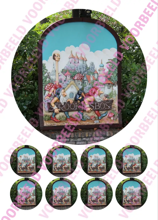 Eetbare taartprint efteling 3 - 18 cm rond + 8 cupcake rondjes bij cake, bake & love 5 Eetbare taartprint efteling 3 - 18 cm rond + 8 cupcake rondjes