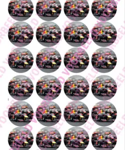 Eetbare Cupcakeprint F1 - 24 cupcake rondjes