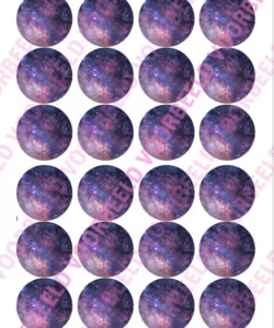 Eetbare Cupcakeprint Galaxy 1 - 24 cupcake rondjes