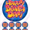 Eetbare taartprint graffiti - 18 cm rond + 8 cupcake rondjes bij cake, bake & love 1