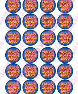Eetbare Cupcakeprint Graffiti - 24 cupcake rondjes