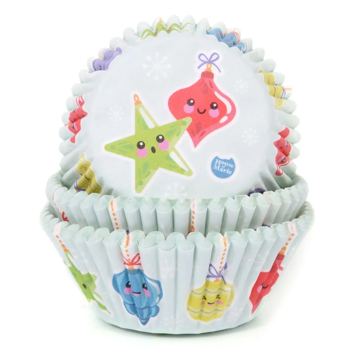 House of marie baking cups kerstballen pk/50 bij cake, bake & love 5 House of marie baking cups kerstballen pk/50