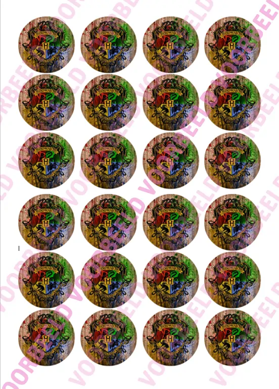 Eetbare cupcakeprint harry potter 1 - 24 cupcake rondjes bij cake, bake & love 5 Eetbare cupcakeprint harry potter 1 - 24 cupcake rondjes