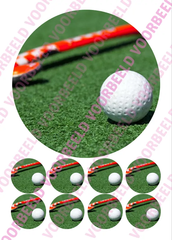 Eetbare taartprint hockey 1 - 18 cm rond + 8 cupcake rondjes bij cake, bake & love 5 Eetbare taartprint hockey 1 - 18 cm rond + 8 cupcake rondjes