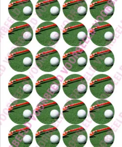 Eetbare Cupcakeprint Hockey 1 - 24 cupcake rondjes