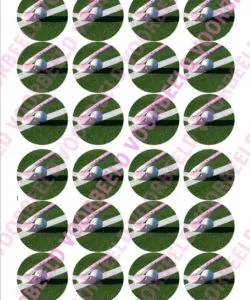 Eetbare Cupcakeprint Hockey 2 - 24 cupcake rondjes