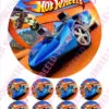 Eetbare taartprint hotwheels 1 - 18 cm rond + 8 cupcake rondjes bij cake, bake & love 3