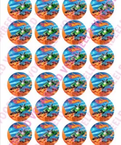 Eetbare Cupcakeprint Hotwheels 2 - 24 cupcake rondjes