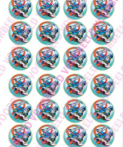 Eetbare Cupcakeprint Hotwheels 3 - 24 cupcake rondjes