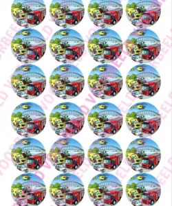 Eetbare Cupcakeprint Hulpdiensten 1 - 24 cupcake rondjes