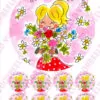 Eetbare taartprint ik denk aan je - 18 cm rond + 8 cupcake rondjes bij cake, bake & love 1