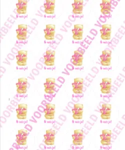 Eetbare Cupcakeprint Ik mis je - 24 cupcake rondjes