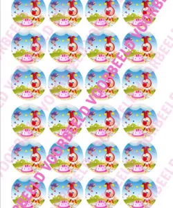 Eetbare Cupcakeprint Jokie en Jet 1 - 24 cupcake rondjes