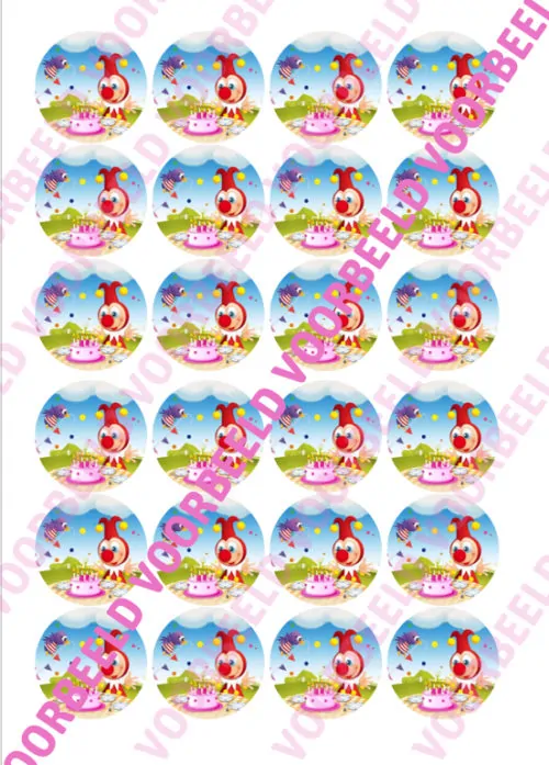 Eetbare cupcakeprint jokie en jet 1 - 24 cupcake rondjes