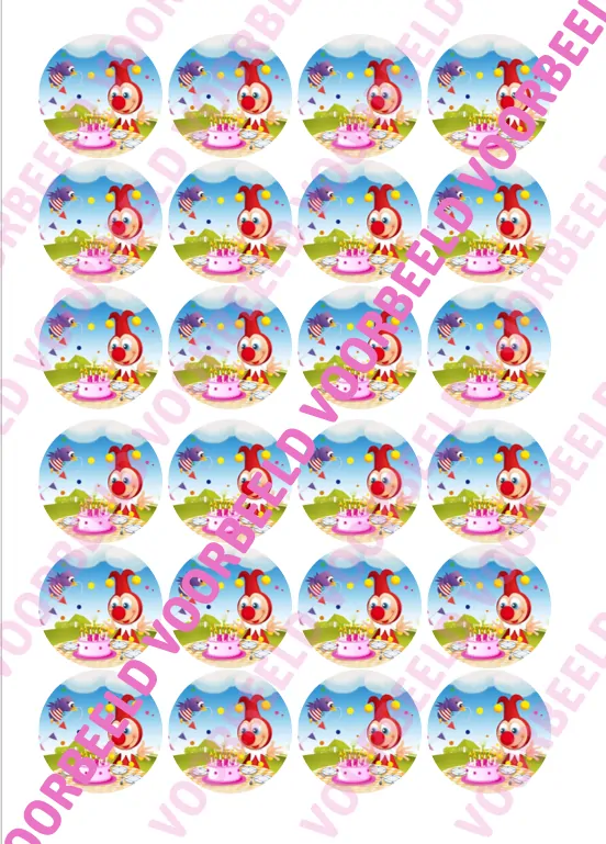 Eetbare cupcakeprint jokie en jet 1 - 24 cupcake rondjes bij cake, bake & love 5 Eetbare cupcakeprint jokie en jet 1 - 24 cupcake rondjes