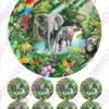Eetbare taartprint jungle 3 - 18 cm rond + 8 cupcake rondjes bij cake, bake & love 2 Eetbare taartprint jungle 3 - 18 cm rond + 8 cupcake rondjes bij cake, bake & love 1