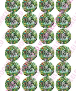Eetbare Cupcakeprint Jungle 3 - 24 cupcake rondjes