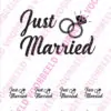 Eetbare taartprint just married 1 - 18 cm rond + 8 cupcake rondjes bij cake, bake & love 3