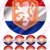 Eetbare taartprint knvb - 18 cm rond + 8 cupcake rondjes bij cake, bake & love 3