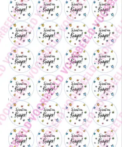 Eetbare Cupcakeprint Kanjer - 24 cupcake rondjes