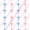 Eetbare cupcakeprint kruis blauw roze mix 1 - 24 cupcake rondjes bij cake, bake & love 3