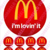 Eetbare taartprint macdonalds - 18 cm rond + 8 cupcake rondjes bij cake, bake & love 1