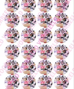 Eetbare Cupcakeprint Makeup 1 - 24 cupcake rondjes
