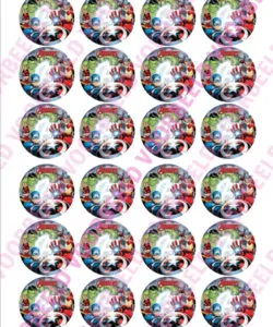 Eetbare Cupcakeprint Marvel 1 - 24 cupcake rondjes