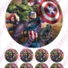 Eetbare taartprint marvel 2 - 18 cm rond + 8 cupcake rondjes bij cake, bake & love 4 Eetbare taartprint marvel 2 - 18 cm rond + 8 cupcake rondjes bij cake, bake & love 3
