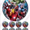 Eetbare taartprint marvel 3 - 18 cm rond + 8 cupcake rondjes bij cake, bake & love 1