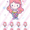 Eetbare taartprint mermaid 1 - 18 cm rond + 8 cupcake rondjes bij cake, bake & love 3