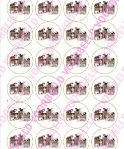 Eetbare Cupcakeprint Puppy 1 - 24 cupcake rondjes