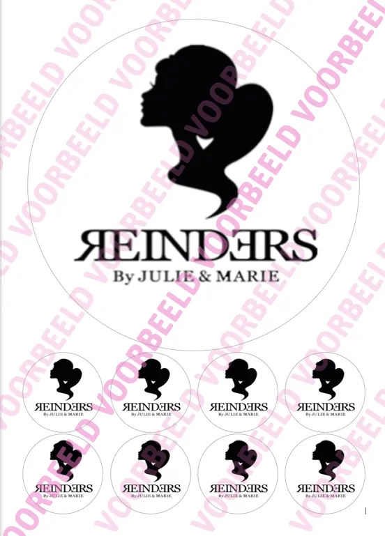 Eetbare taartprint reinders - 18 cm rond + 8 cupcake rondjes bij cake, bake & love 5 Eetbare taartprint reinders - 18 cm rond + 8 cupcake rondjes