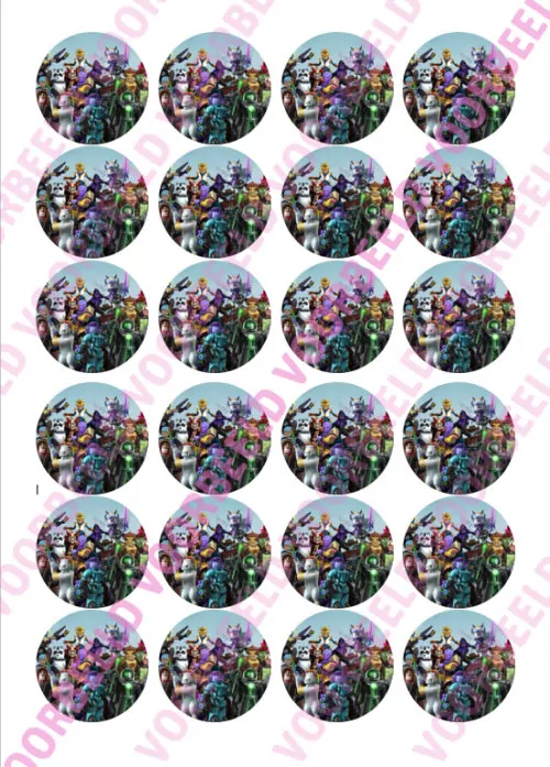 Eetbare cupcakeprint roblox 1 - 24 cupcake rondjes