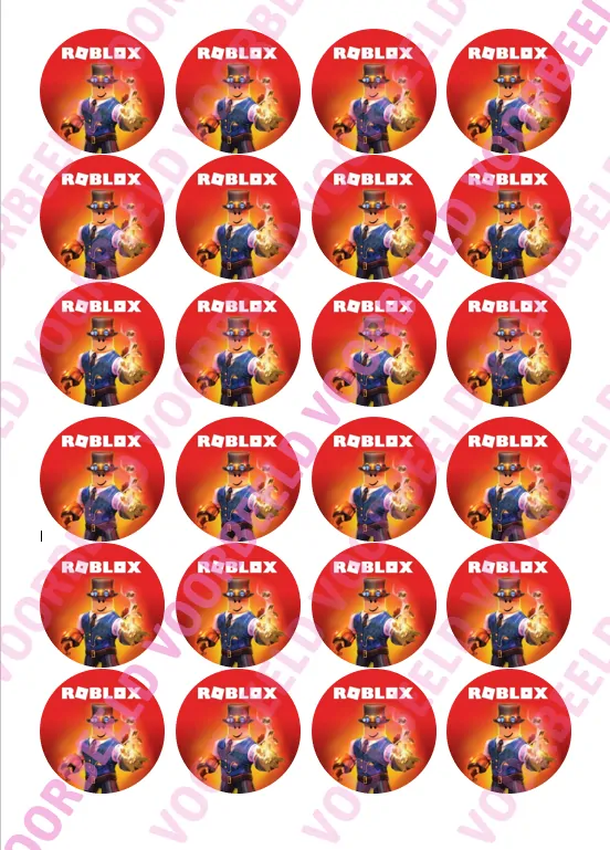 Eetbare cupcakeprint roblox 2 - 24 cupcake rondjes bij cake, bake & love 5 Eetbare cupcakeprint roblox 2 - 24 cupcake rondjes