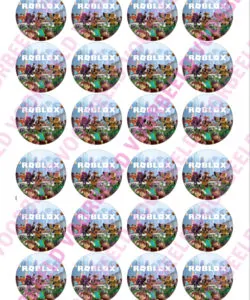 Eetbare Cupcakeprint Roblox 3 - 24 cupcake rondjes