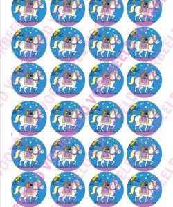 Eetbare Cupcakeprint Sinterklaas Woezel en Pip - 24 cupcake rondjes