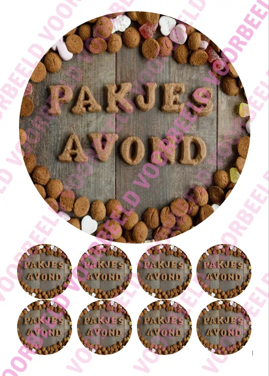 Eetbare taartprint sinterklaas 3 - 18 cm rond + 8 cupcake rondjes bij cake, bake & love 5 Eetbare taartprint sinterklaas 3 - 18 cm rond + 8 cupcake rondjes