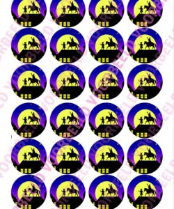 Eetbare Cupcakeprint Sinterklaas 4 - 24 cupcake rondjes