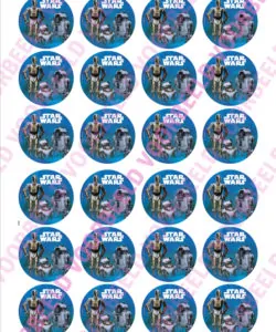 Eetbare Cupcakeprint Star Wars 1 - 24 cupcake rondjes