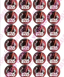 Eetbare Cupcakeprint Star Wars 2 - 24 cupcake rondjes