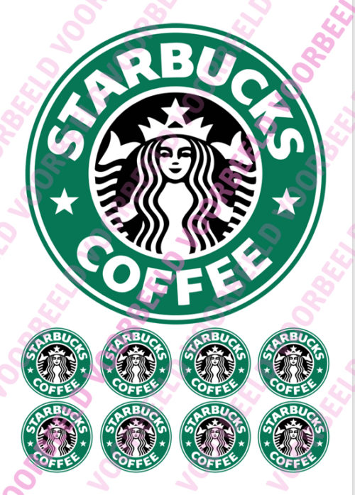 Starbucks logo 18 cm + 8 cupcakes bij cake, bake & love 5